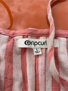 Ripcurl pinkish peach  and White Striped Tank dress